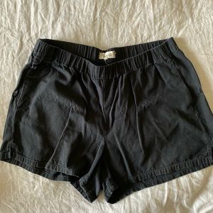 Madewell Black Pull On Shorts, size L